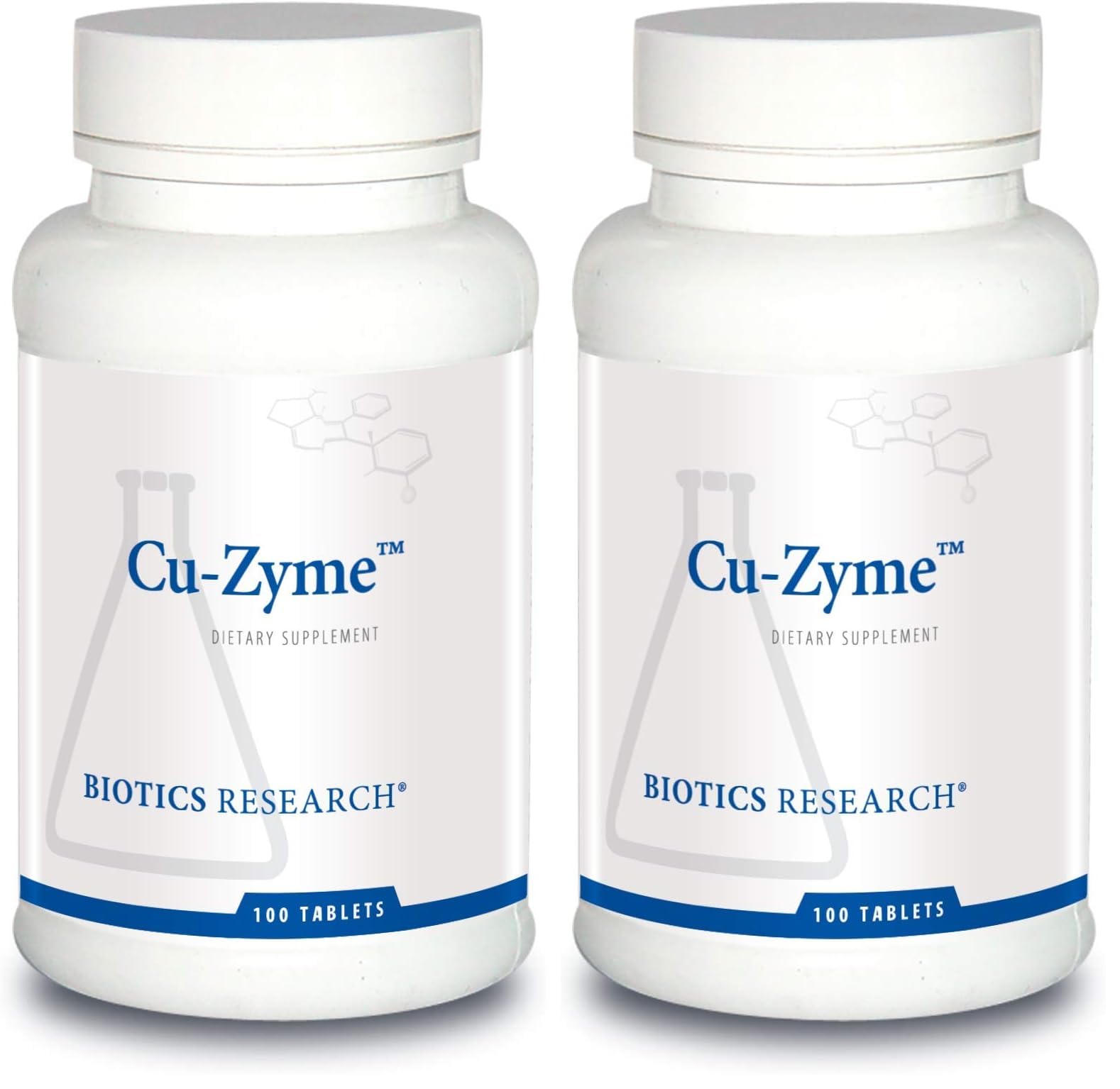 CuZymeTM Essential Mineral Supplement, Energy Metabolism, Iron Absorption, Healthy Bones, Immune Function 100 Tablets (Pack of 2) 100 Count (Pack of 2)