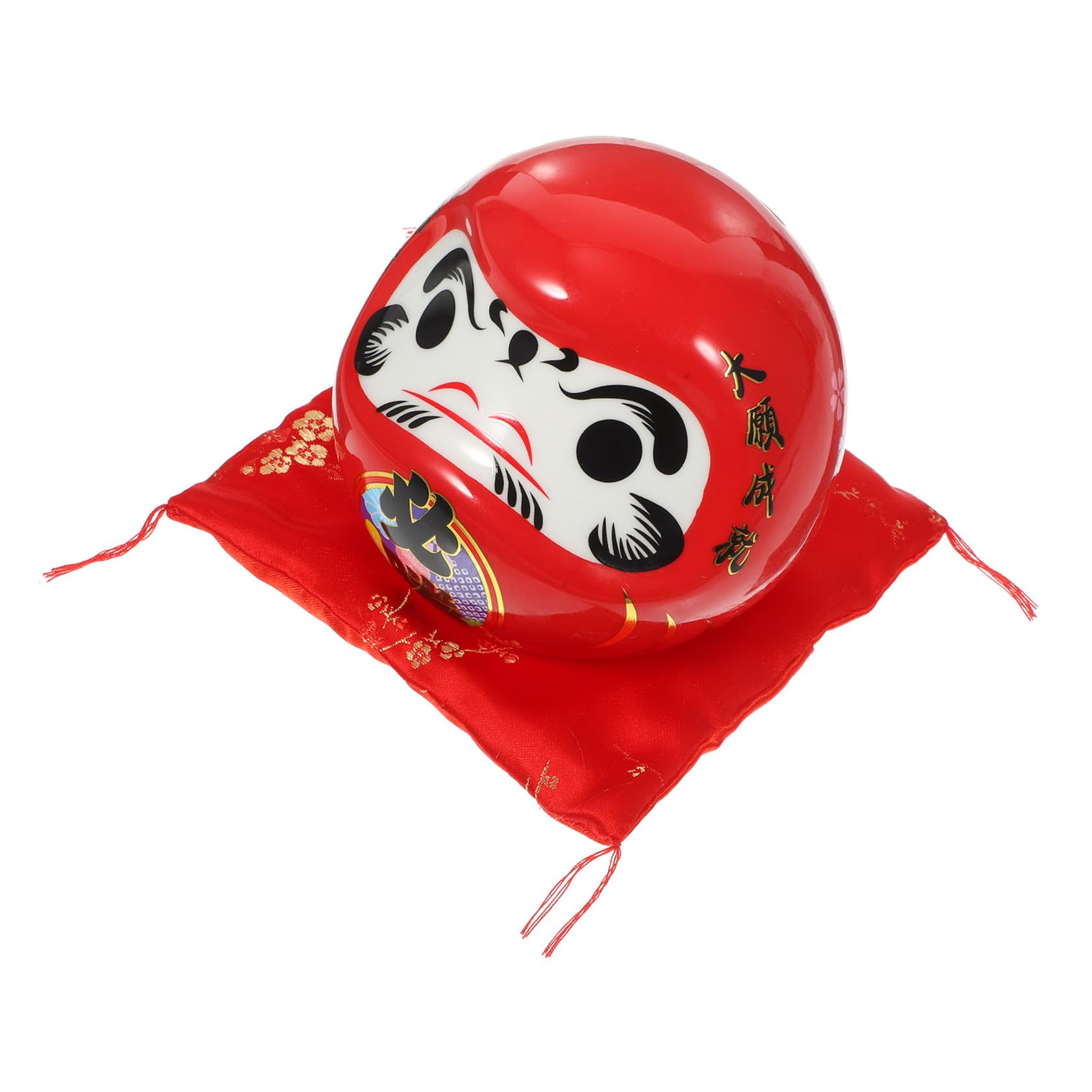Amulette figurine céramique rouge œuf idée cadeau déco japonaise maison