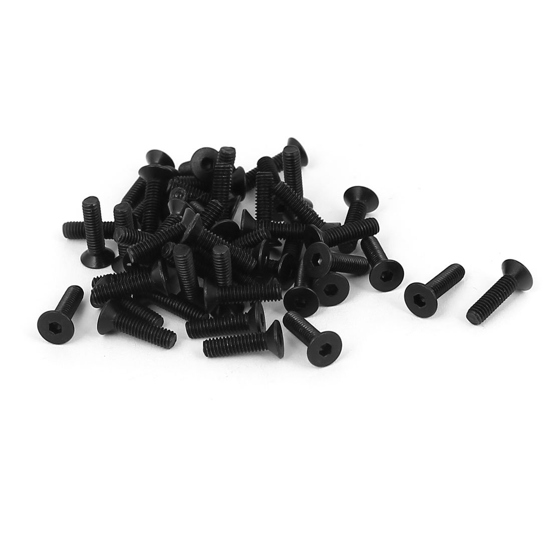 50 Vis M2.5x4 Mm Acier Carbone 10.9 Tête Fraisée Hexagonale - Neuf