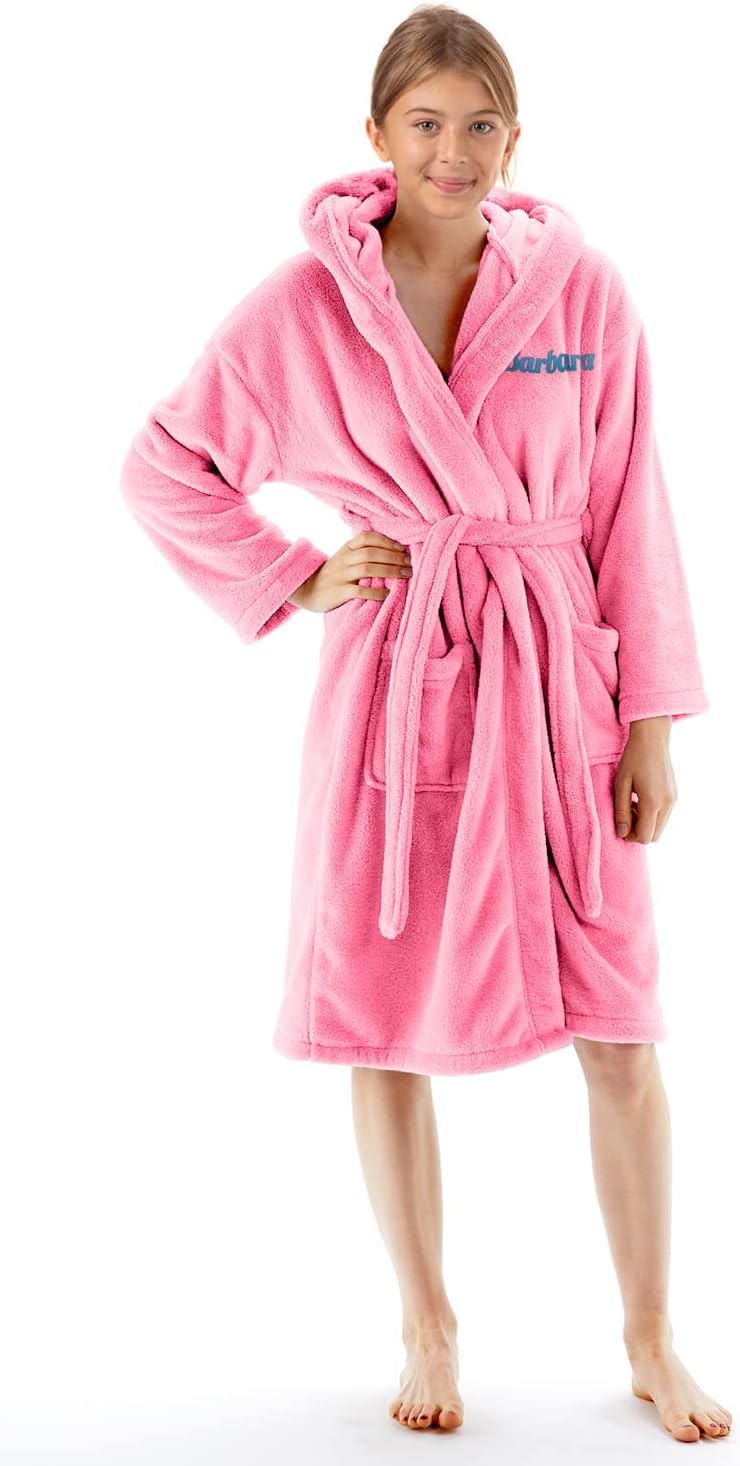 BC BARE COTTON Personalized Name Custom Kids Microfiber Fleece Robe