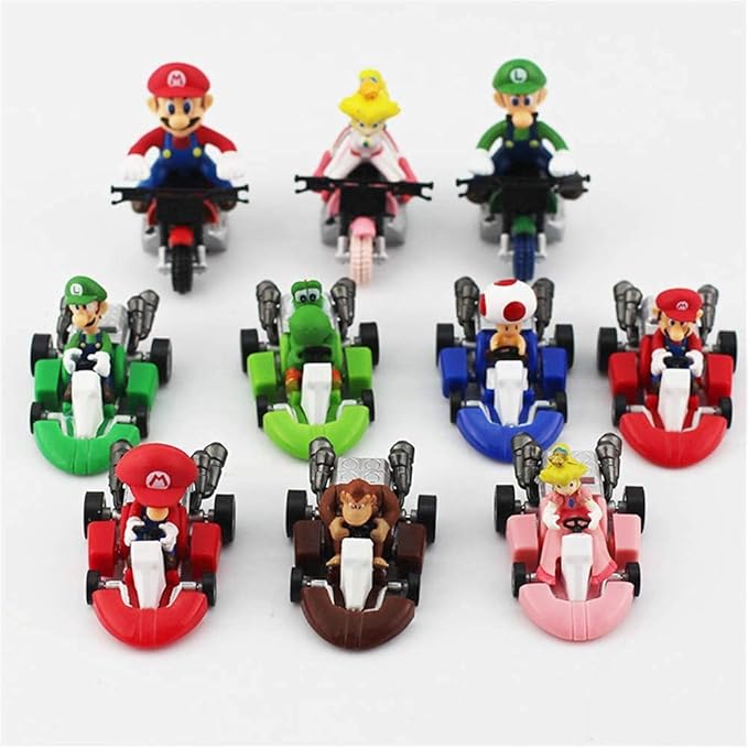 Mario Kart World Receives Another Update: Here's What It Changes 6 61JehclYEvS. AC SX679 HUAWELL 10 Pcs Supe Mari Bros Kart Pull Back Cars Motorcycle Lugi Yosi Toad Princes Peach Donkey Kong 2.5 Inch for Kid Gift (10 Pcs)