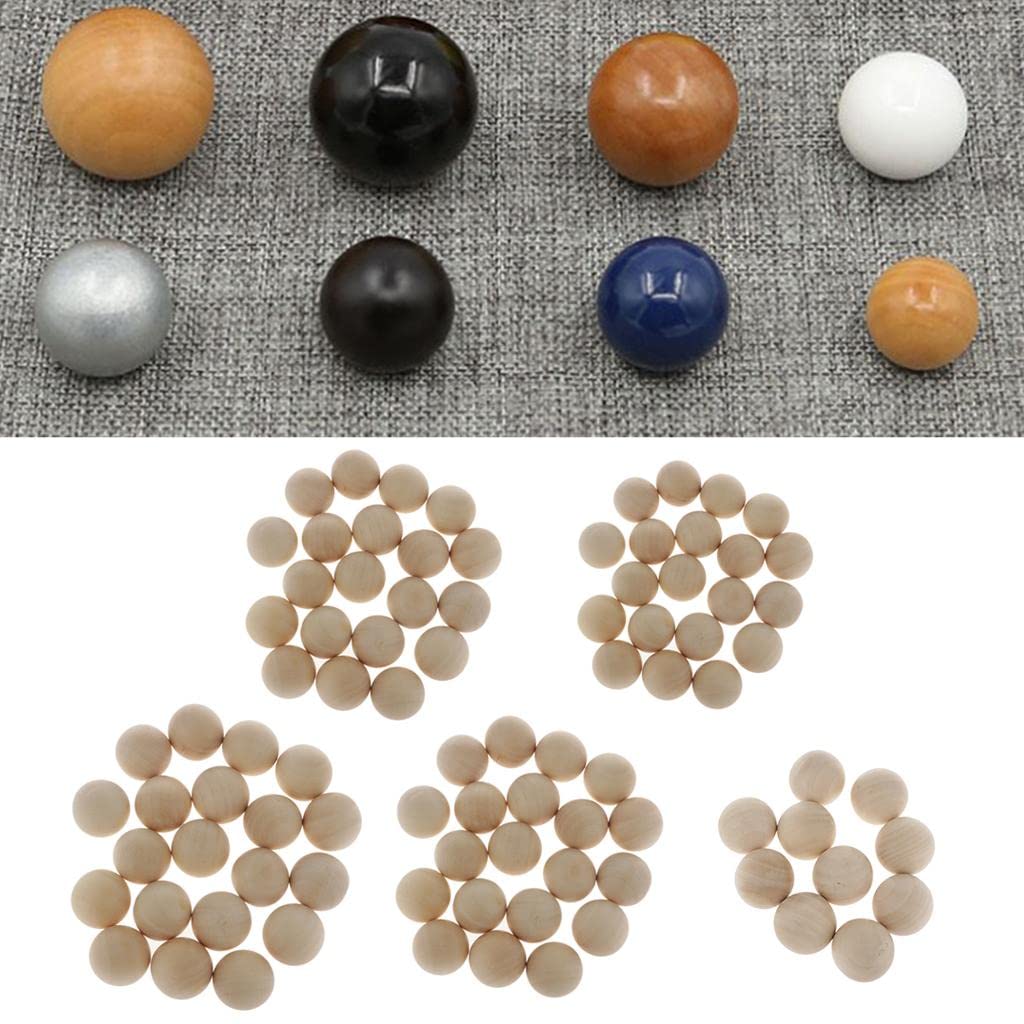 Juego de 5 cuentas redondas de madera sueltas de 10/20 piezas para joyas, manualidades, 30 mm, 20 unidades