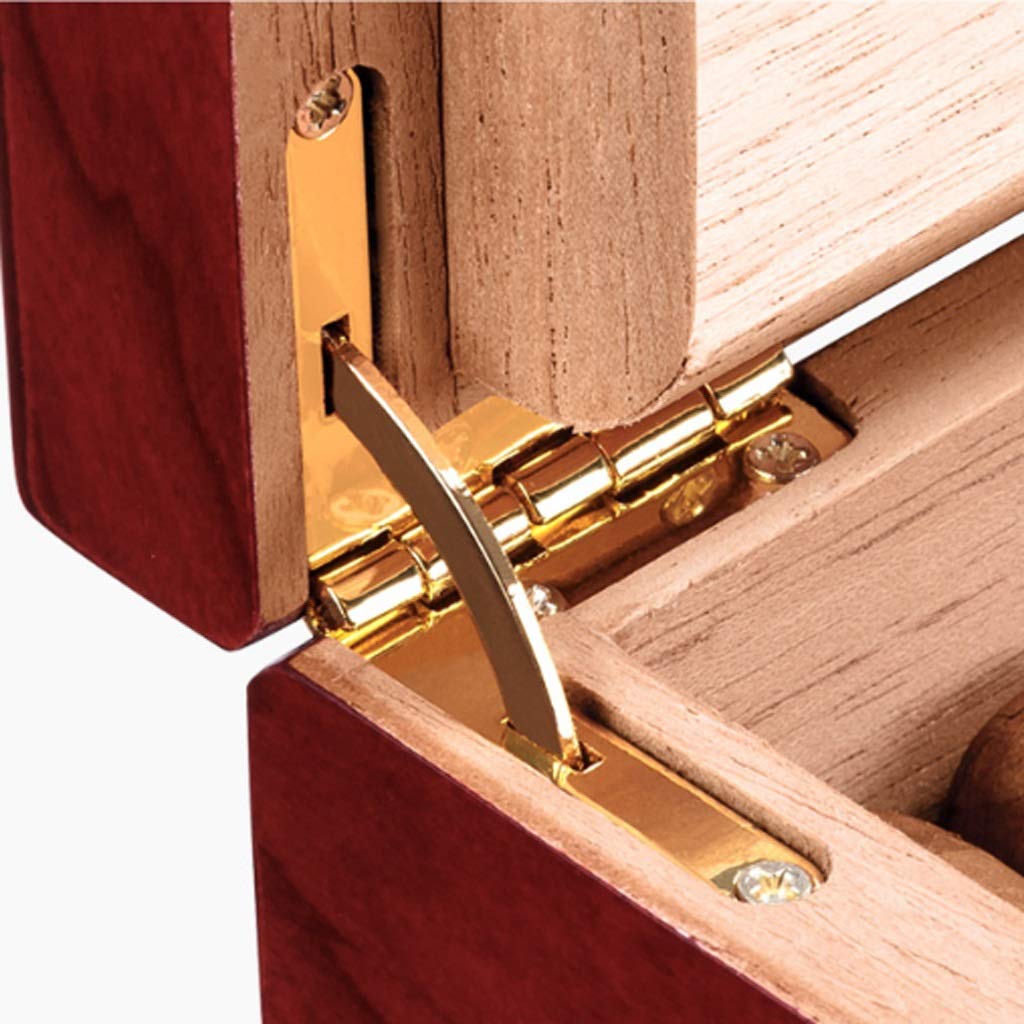 Estuche portátil para Puros de Cedro, humidificador de Viaje de Madera con humidificador e higrómetro, Caja de Almacenamiento marrón