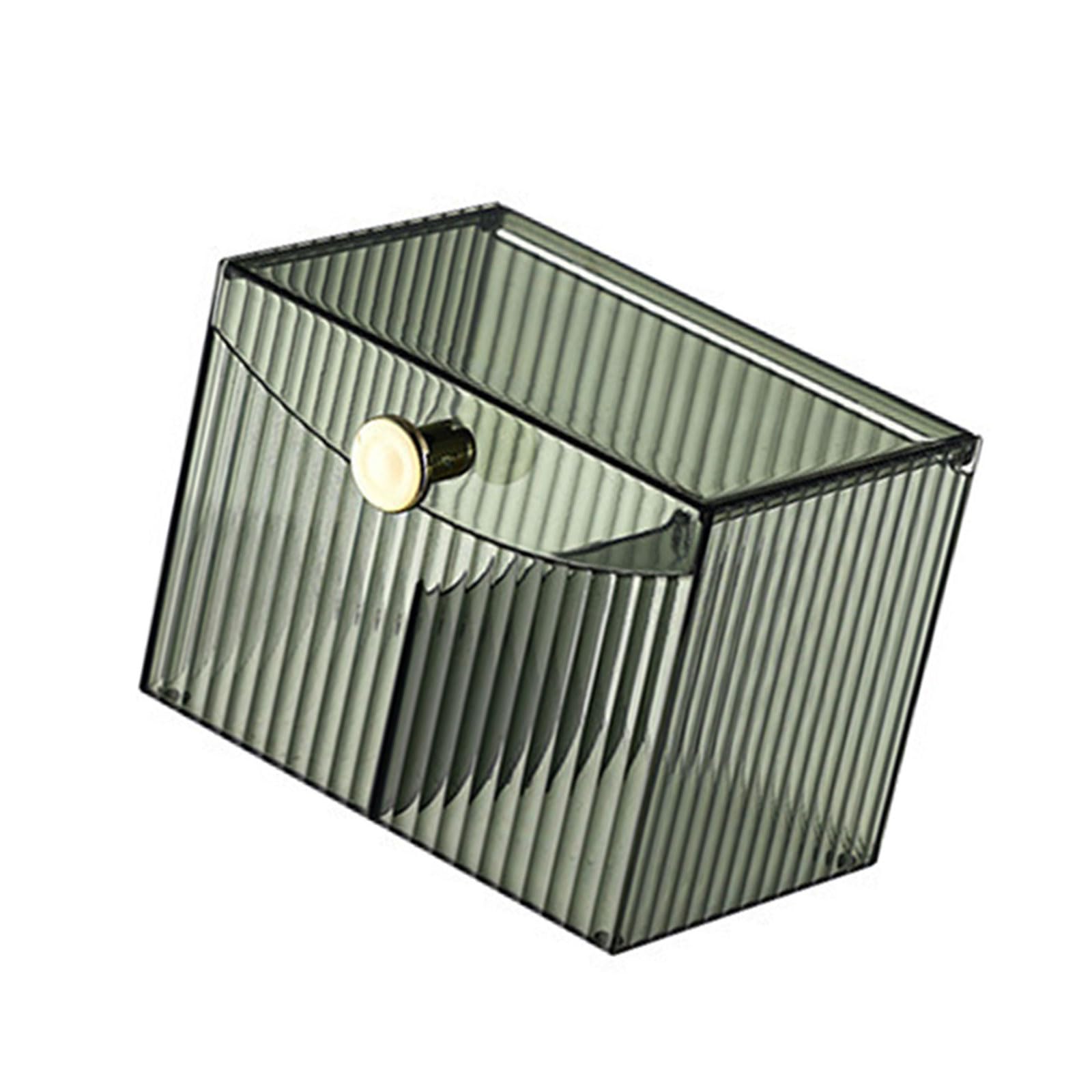 Snorvixre Transparency Storage Organiser with Multiple Compartments and Lid Cosmetics Holder Efficient Space Management Tool Clear Organiser Box