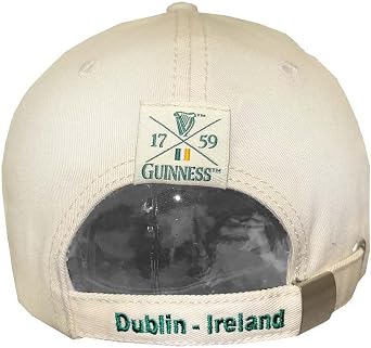 Guinness Harp Baseball Cap Green 100% Cotton Body Irish Hat