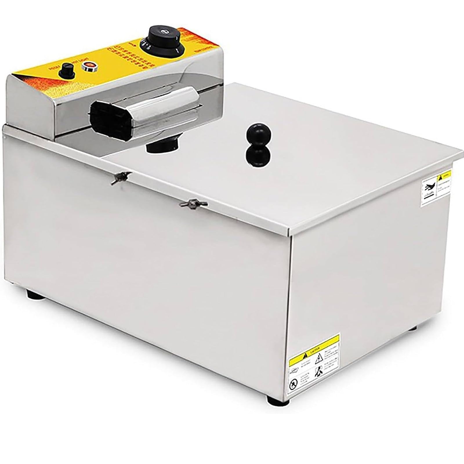 1900 W Frittiermaschine FüR Snackbar, Kommerzielle KäSe-Hot-Dog-Sticks-Fritteuse, KapazitäT: 12 L/Mit Ein-Knopf-Schalter, FüR Hot-Dog-Liebhaber