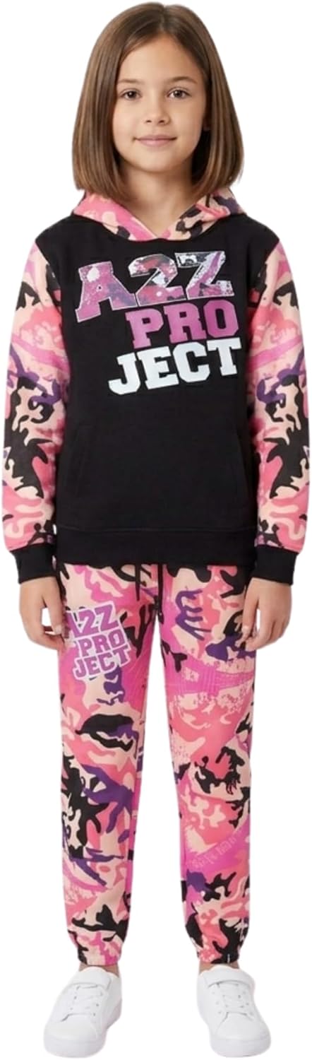 Boys Girls Tracksuit Kids A2Z Camouflage Hooded Top Bottom Jogging Suit 5-13 Yr