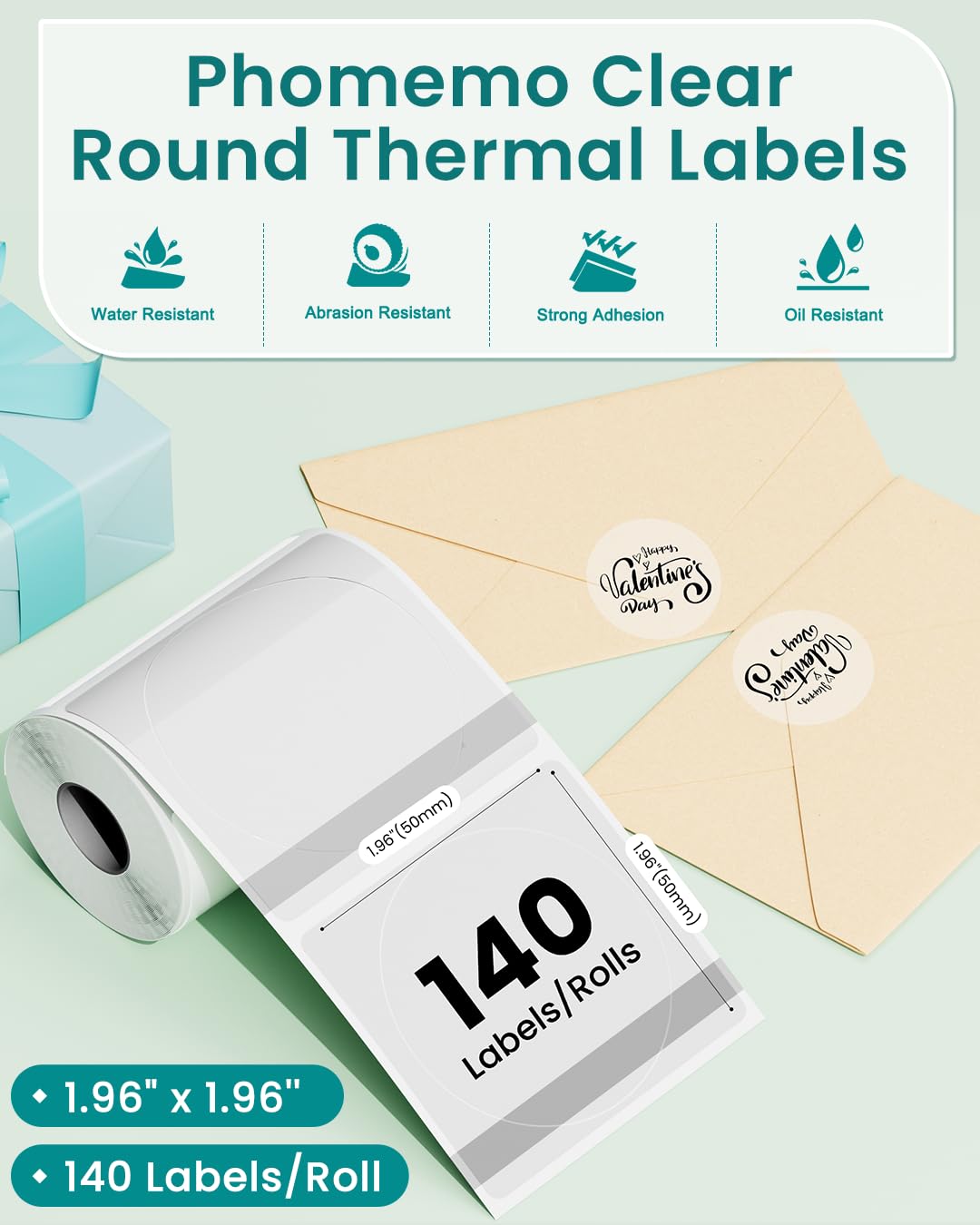 Transparent Label Rolls Phomemo Circle Series Labels - 3 Rolls Of 180 ...