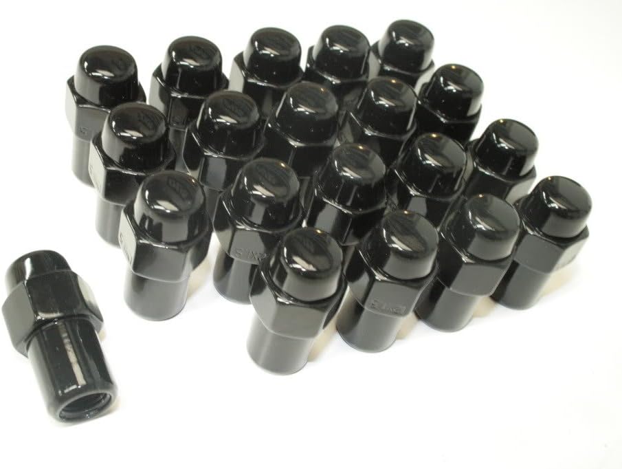 T6 PREMIUM BLACK STANDARD MAG LUG NUTS 12X1.25 SET OF 20