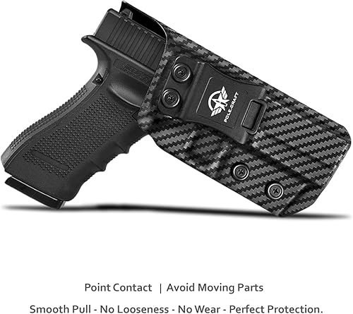 Miniatura 2 de Funda G17 IWB Kydex con ajuste personalizado Glock 17 (Gen 1-5)  Glock 22 Glock 31 (Gen 3-4) Pistola  Interior de la cintura oculta  Adj. Retención