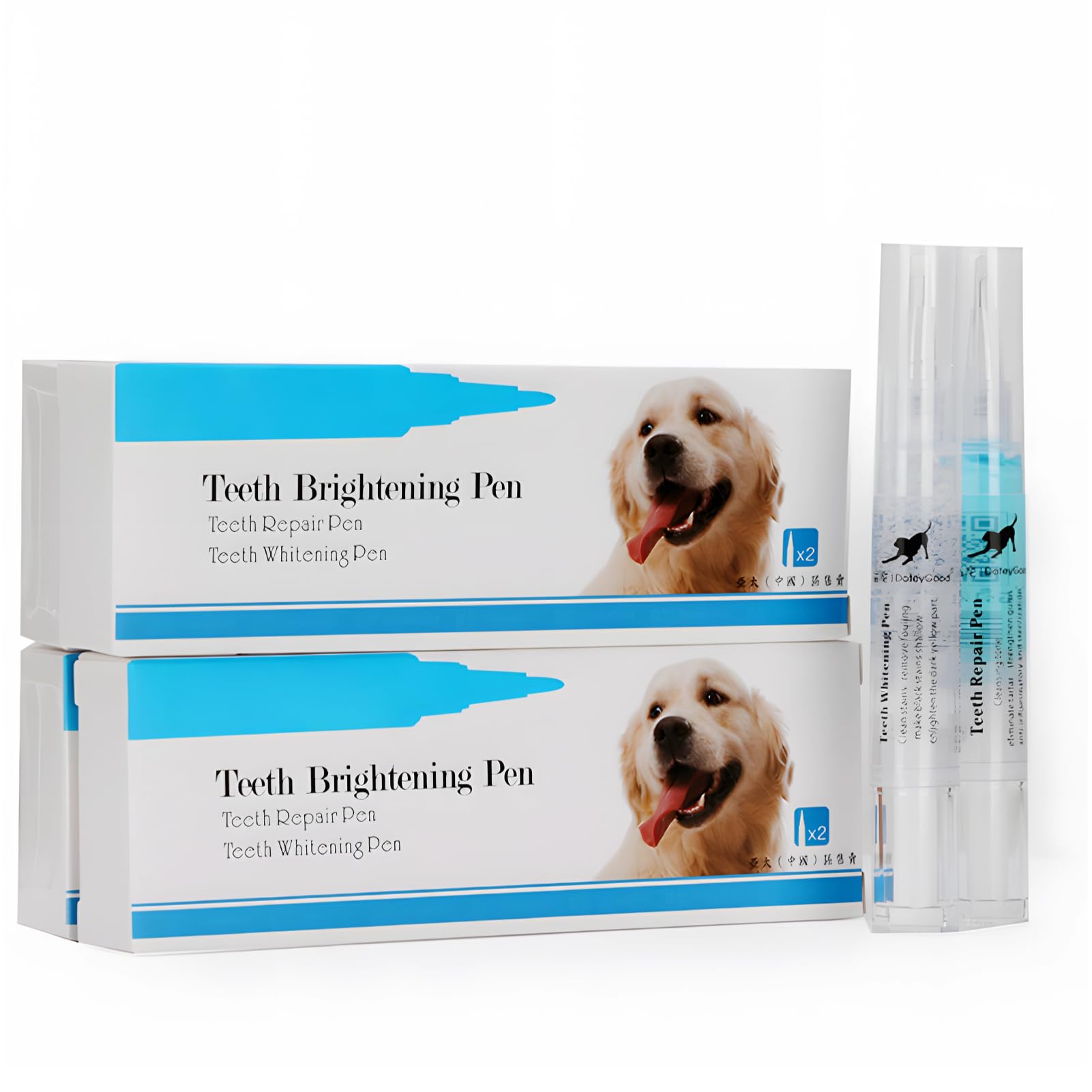 Jxectxg Pet Teeth Cleaning Pen, Pet Teeth Repairing Kit, Cat/Dog Teeth Brightening Pen for Cat/Dog Dental Care Fresh Breath