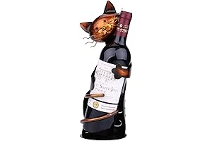 Adorable Wine Carrier: Feline-shaped Metal Cat Wine Holder