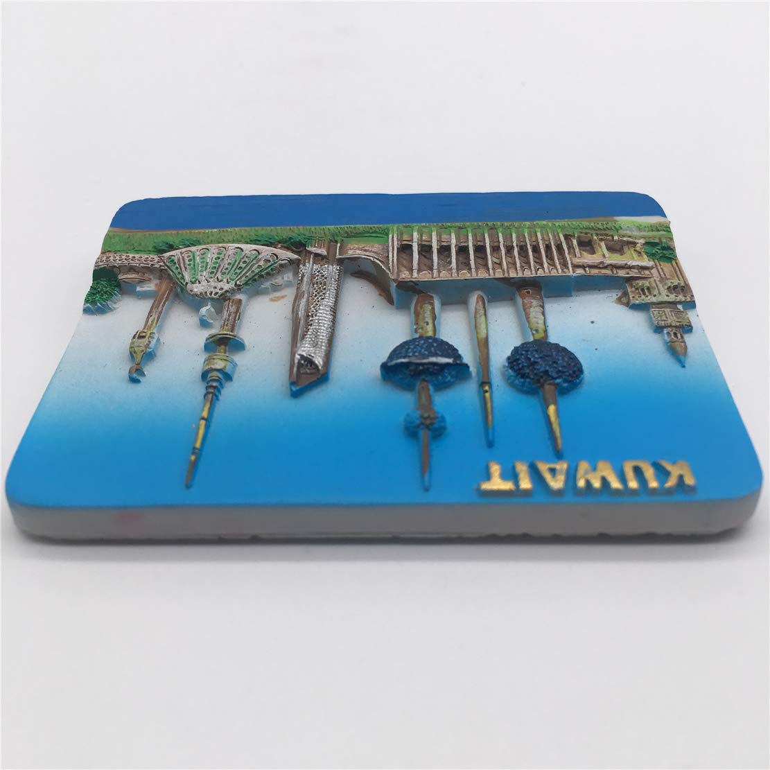 Magnete Da Frigorifero Kuwait In Resina 3D - Fatto A Mano - Souvenir Di Viaggio Collezionabile - 2