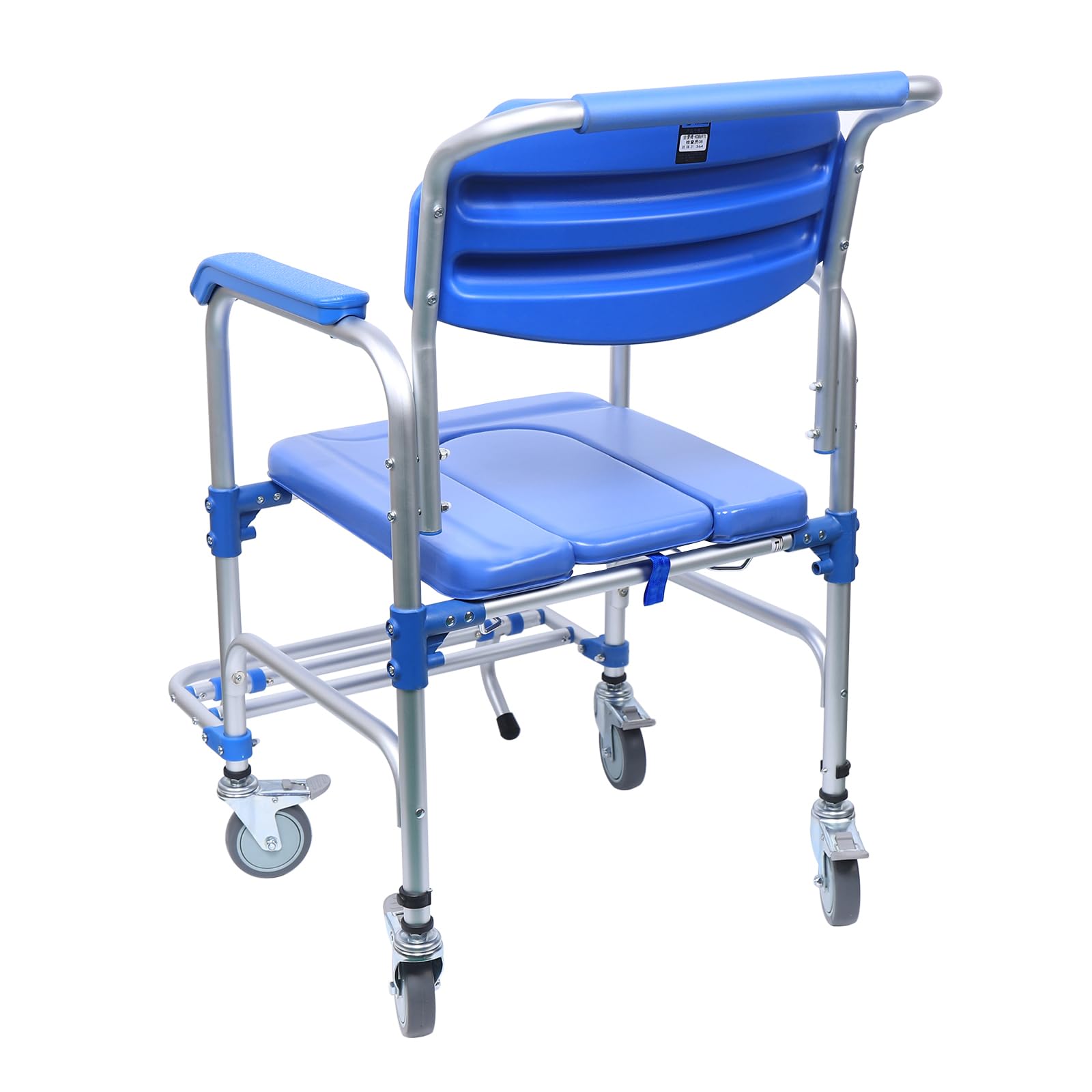 Rolling Shower Chair, Commode Chair, Transport Chair Potty, Bathroom Wheelchair for Handicap, Elderly, Injured Or Disabled, 330 Lb. Weight Capacity for The Elderly and Others with Limited Mobility