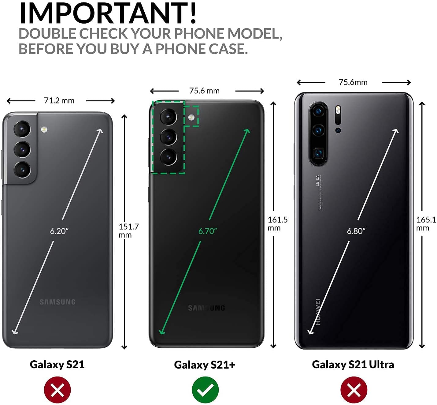SURAZO Leather Case Compatible with Samsun g S21 Plus Case Wallet Leather Genuine - RFID 3 Card Slots & Cash Pocket - Secure Magnetic Closure Plus Stand Function