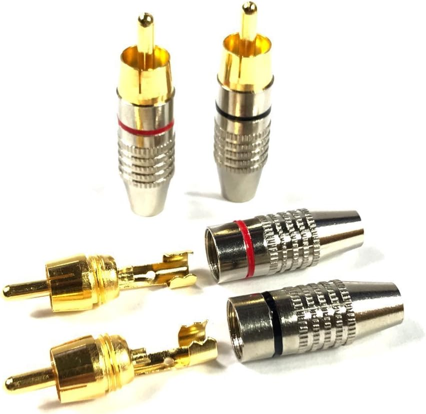 CESS RCA Plug Solder Gold Audio Video Adapter Cable Connector (20 Pack) - Image 2