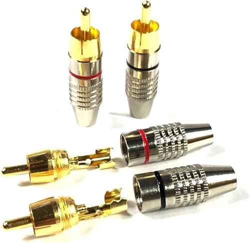 Miniatura 2 de CESS RCA Plug Solder Gold Audio Video Adaptador Cable Conector (20 unidades)