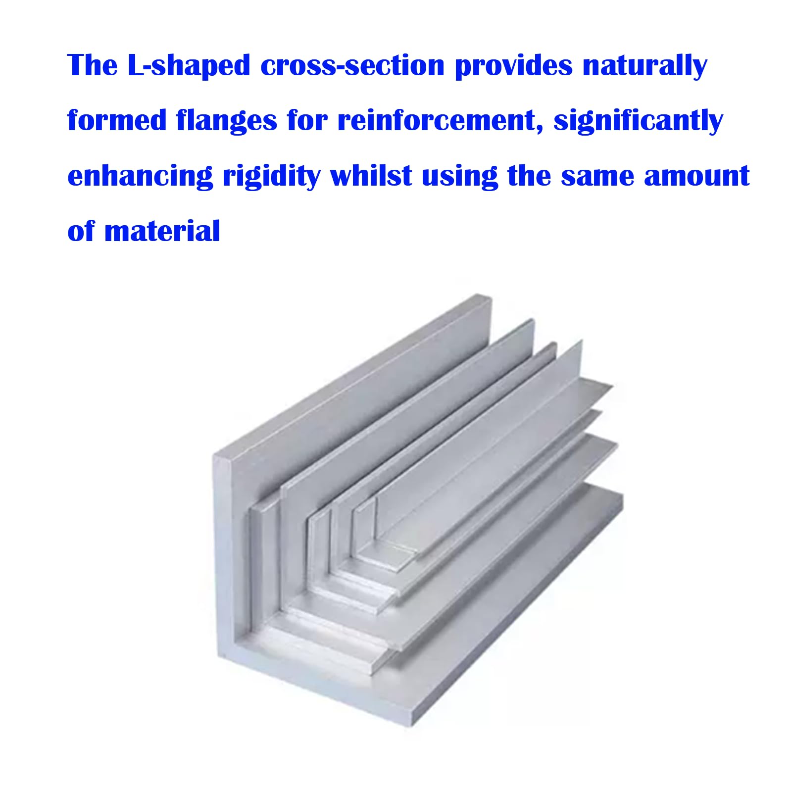 6061 L-Profil Aus Aluminium, Ungleichseitiges Aluminiumprofil, Metallprofil Mit 90-Grad-Rechtwinkel (10 * 100 * 100 * 500mm)