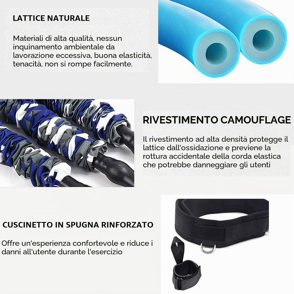 Set di fasce di resistenza da boxe per velocità e agilità, fasce per allenamento alla caviglia, gambe e caviglie per allenamento di resistenza, per migliorare la potenza esplosiva