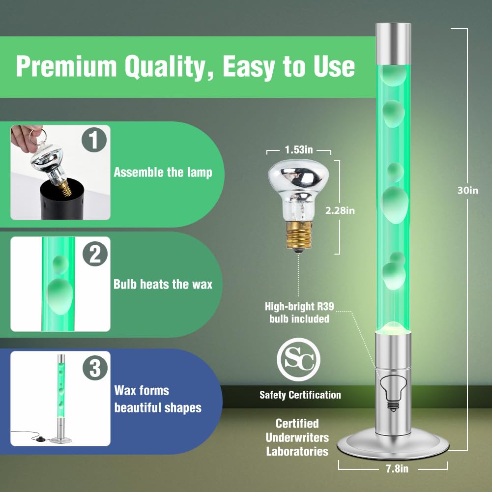 magma キャンドルライト Liquid Motion Lamp, 30-Inch Magma Lamps for Adults Kids with