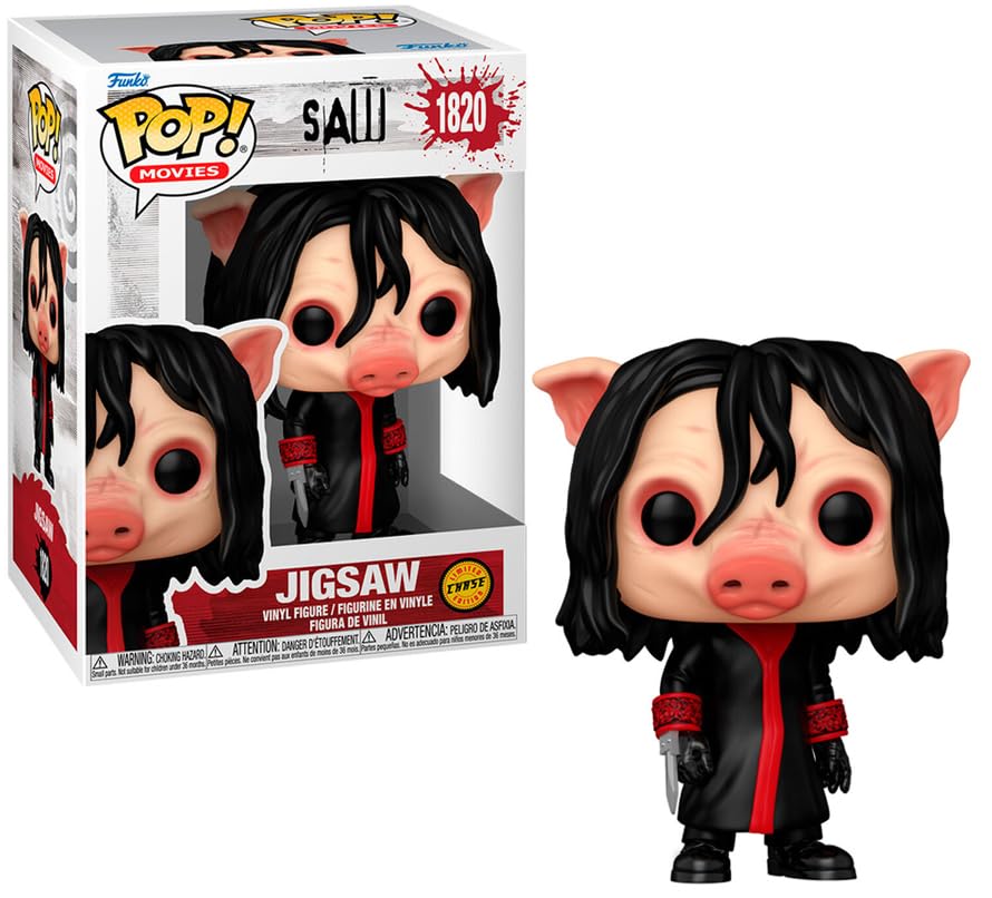 Funko Pop! Movies Jigsaw | Saw Chase | Ekskluzywna i limitowana edycja Chase | Kolekcjonerska Figurka Winylowa Horror | FS