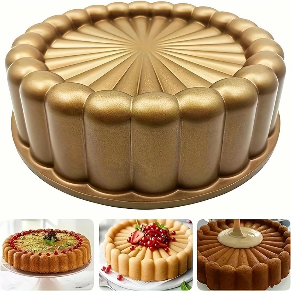 NYSDM 9,5-calowa forma do ciasta Charlotte - nieprzywierająca aluminiowa forma do pieczenia sernika, ciasta czekoladowego, ciasta truskawkowego i ciasta brownie