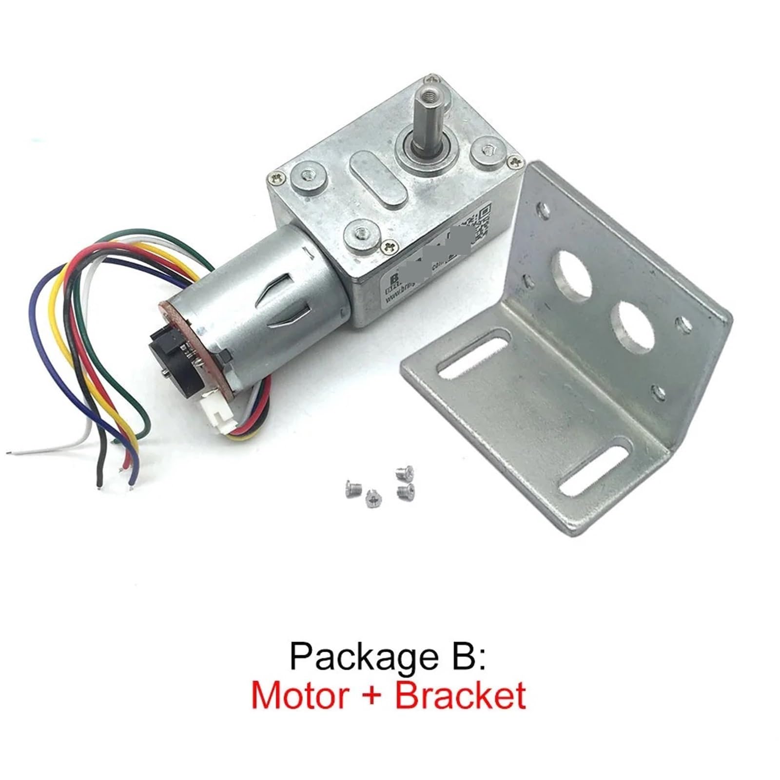 Motor eléctrico de CC de baja velocidad de 6 V, 12 V y 24 V, con codificador helicoidal y reductor de alto par JGY-370B(6RPM,24V)