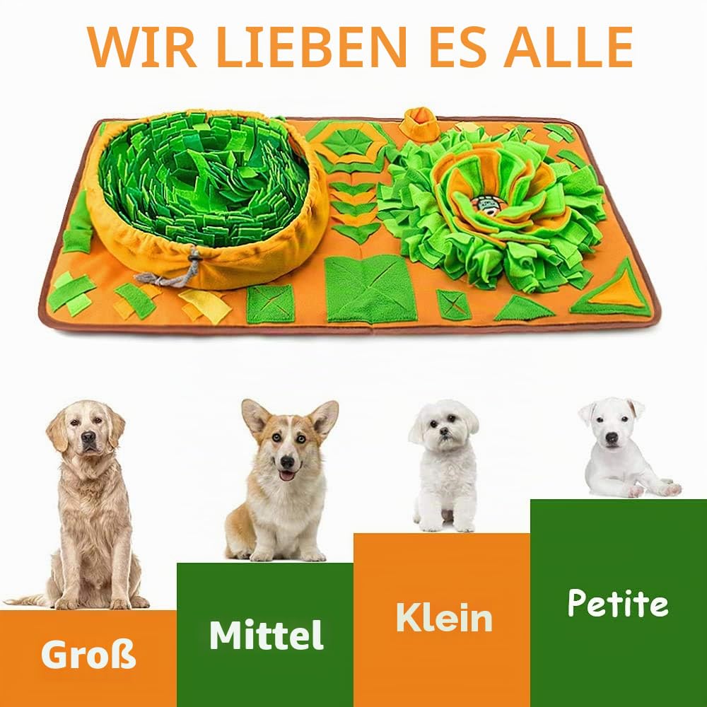 AWOOF Schnüffelteppich für Hunde Schnüffelmatte, interaktive Hundefuttermatte, langlebige Futterspiele, fördert natürliche Futtersuche, Stressabbau, für kleine, mittelgroße und große Hunde