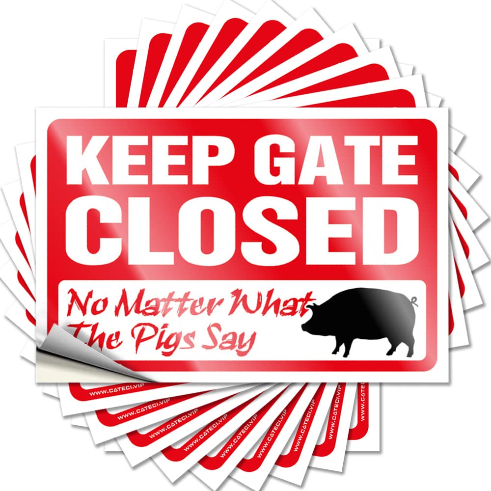 Saying Cover Core Keep Gate Closed No Matter What The Pigs Say for Outside - Tiki Bar Decorations Easy Peel Removable(6X9CM)