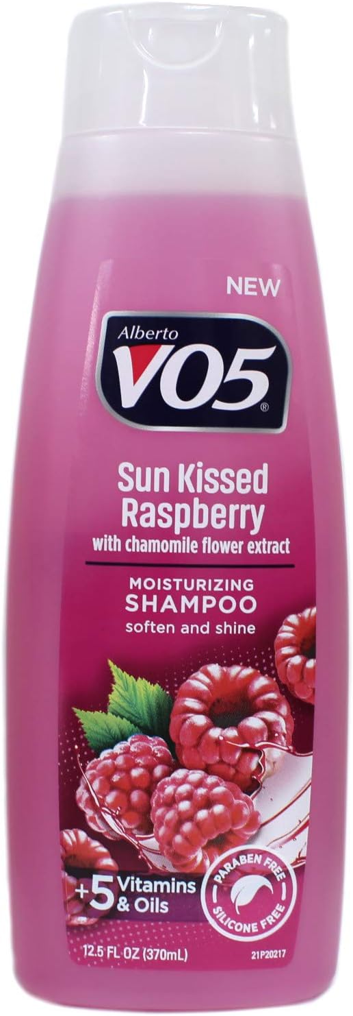 Alberto VO5 Herbal Escapes Sun Kissed Raspberry With Chamomile Extract Balancing Shampoo for Unisex, 12.5 Ounce