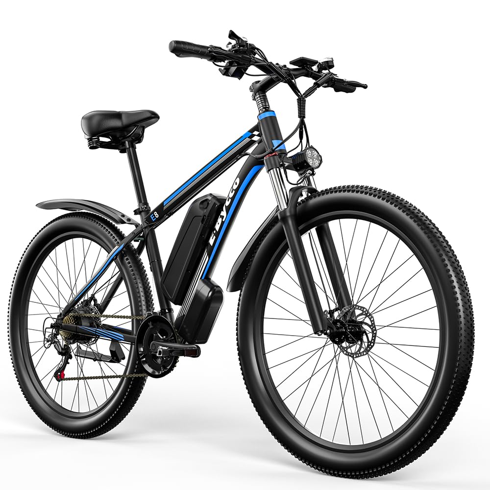 Bicicleta eléctrica para adultos E8, bicicleta de montaña de 29 pulgadas, batería extraíble de 48 V, 17,5 Ah, bicicleta de carretera con 21 velocidades