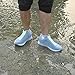 ydfagak Waterproof Shoe Covers, Reusable Foldable Not-Slip Rain Shoe Covers with Zipper,Shoe Protectors Overshoes Rain Galoshes for Kids Men and Women (M (Women 5.5-7.5, Men 5-6.5), Transparent)