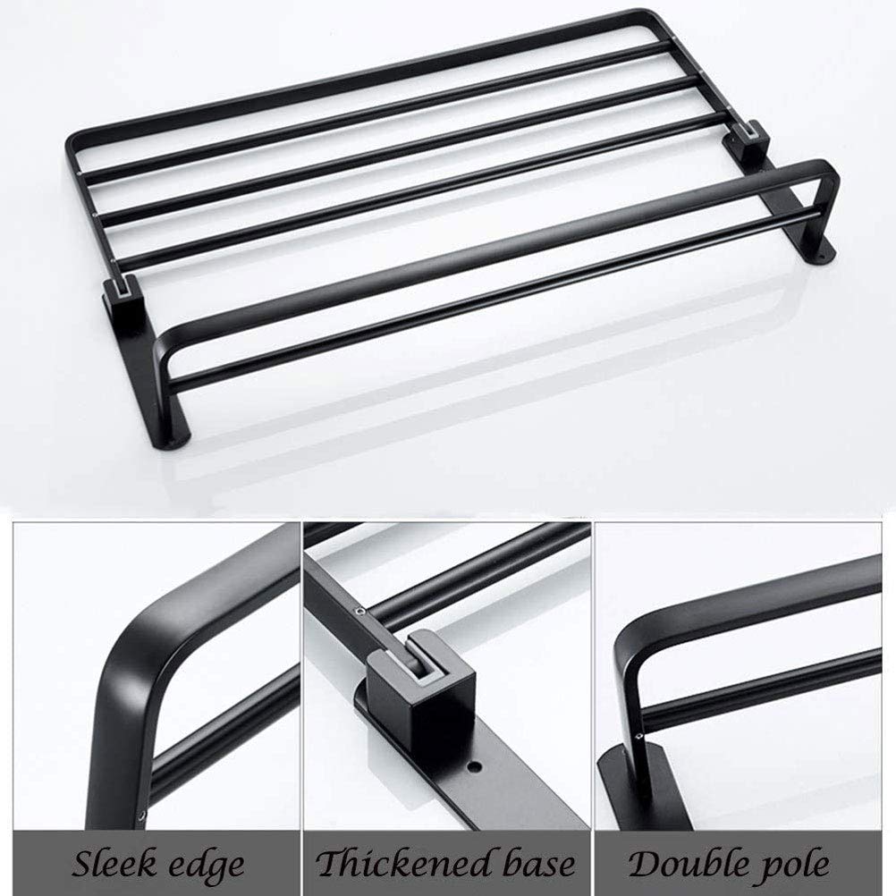 Portasciugamani in alluminio grigio, organizer da parete per bagno, mensola pieghevole in alluminio spaziale per cucina domestica | Leroy Merlin