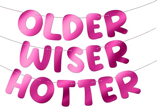 Miniatura 112 de Fulmoon Juego de 3 carteles de cumpleaños con purpurina para mujeres de 30, 40, 50, 60, 70, 80, cumpleaños, regalo (dorado)