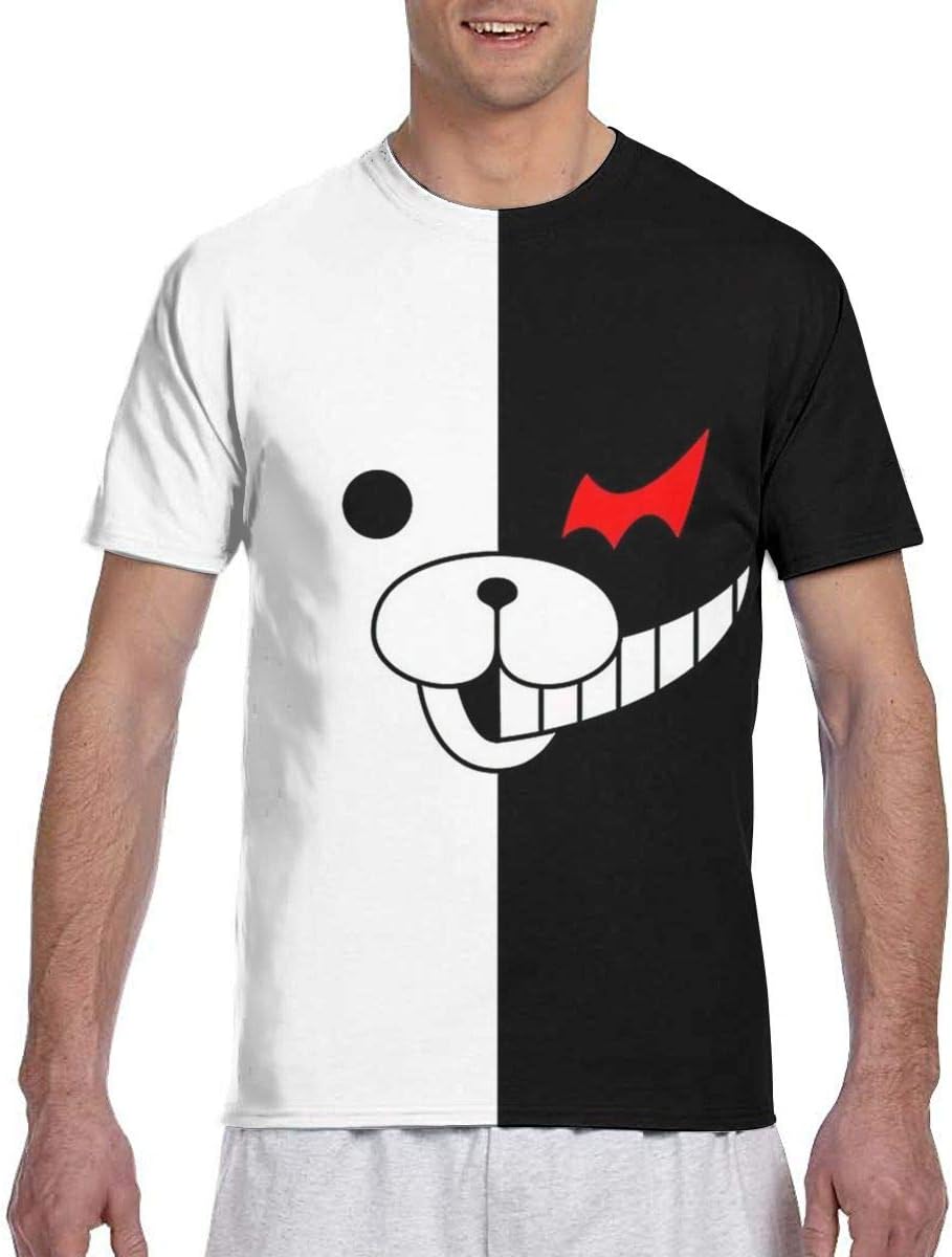 Men's Danganronpa Monokuma T-Shirt Short Sleeve Novelty 3D Printed Casual Fashion Top