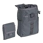 EXCELLENT ELITE SPANKER Molle Dump Pouch Drawstring Magazine Utility Pouch Folding Dump Pouch Waist Bag(Grey)