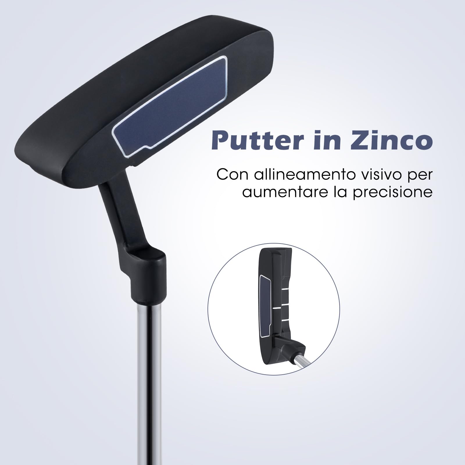 COSTWAY Set Completo di Mazze da Golf per Uomo, Include Driver 1 da 460CC, Fairway 3, Ibrido 5, Ferri 5, 6, 7, 8, 9, P e S, Putter e Borsa Portatile Leggera, Destrorso