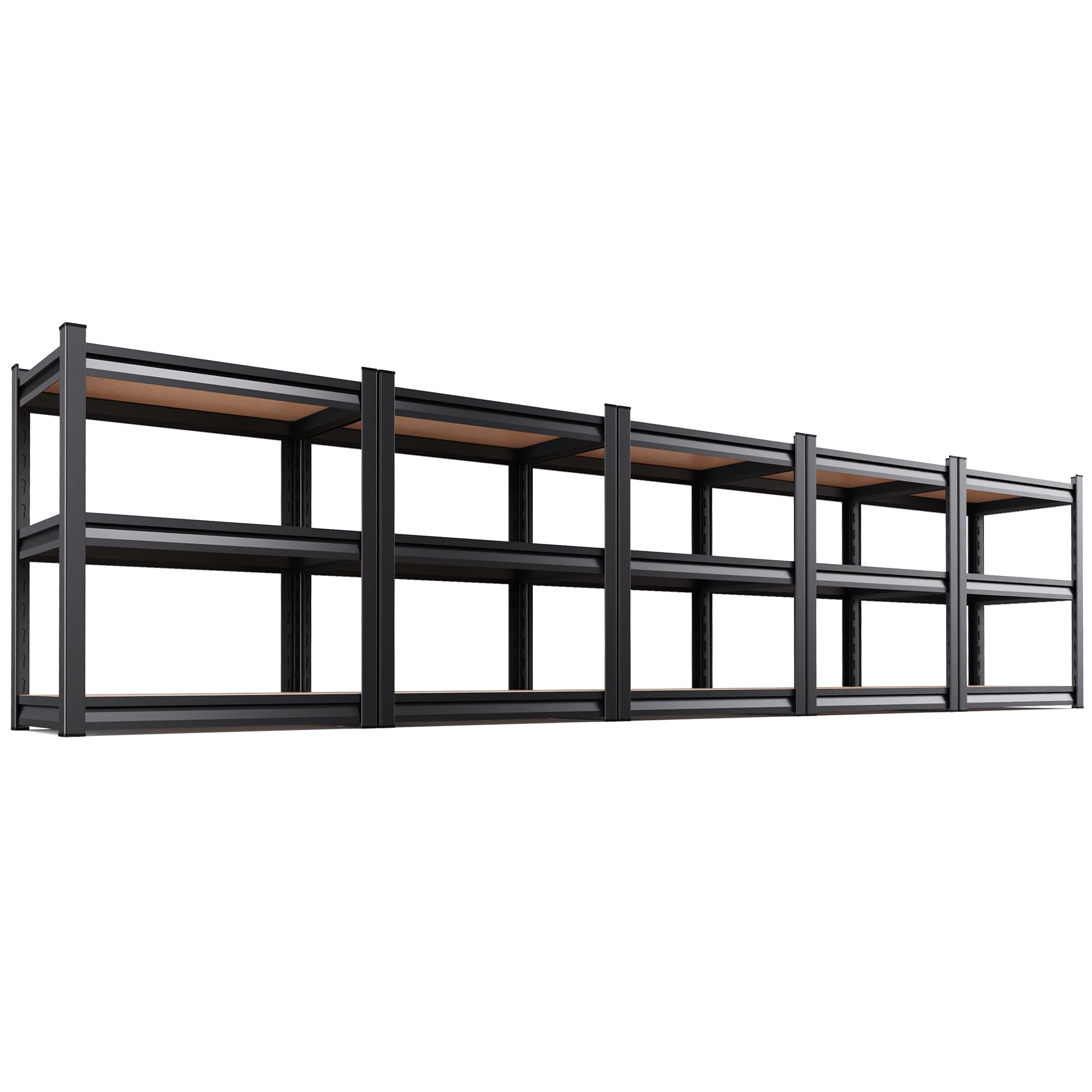 5-Pack 3-Tier Heavy Duty Garage Shelving Set for Home Storage &amp; Organization, Adjustable Metal Utility Rack for Garage, Pantry, Kitchen, Closet &amp; Household Essentials, 33.5"H x 35.4"W x 15.7"D