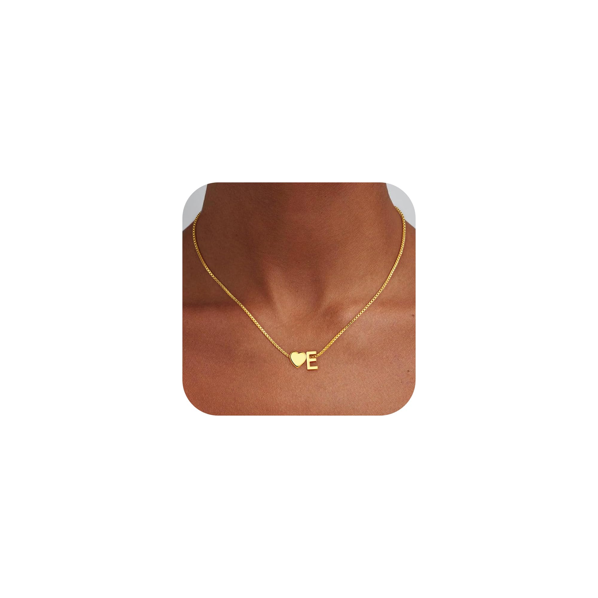 Eaciy Gold Heart Initial Necklaces for Women Teen Girl Gifts Trendy Stuff