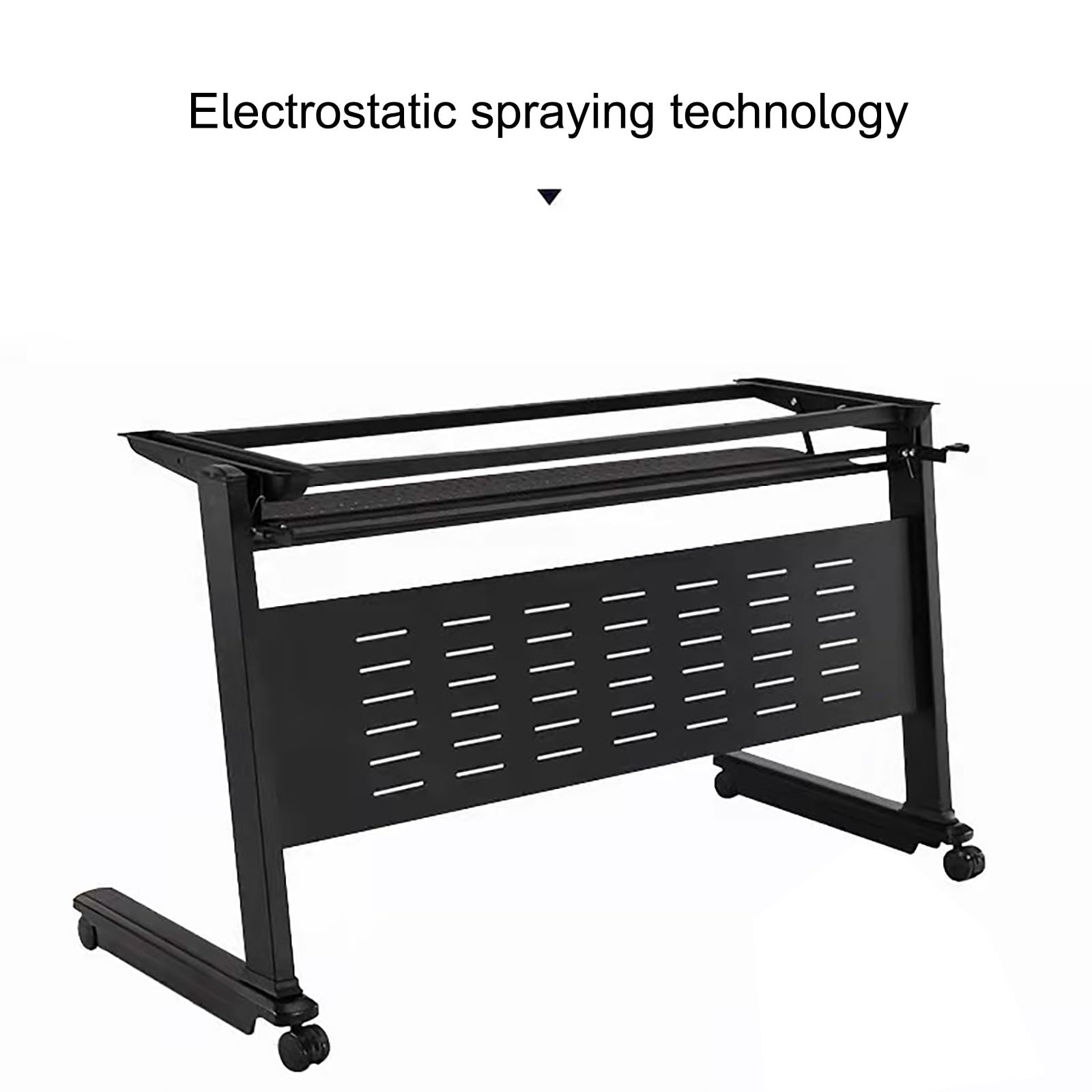 Tavolo da conferenza pieghevole portatile, 140 x 75 cm, salvaspazio, facile da installare, ideale per riunioni in ufficio, sessioni, eventi e raduni, design versatile e elegante