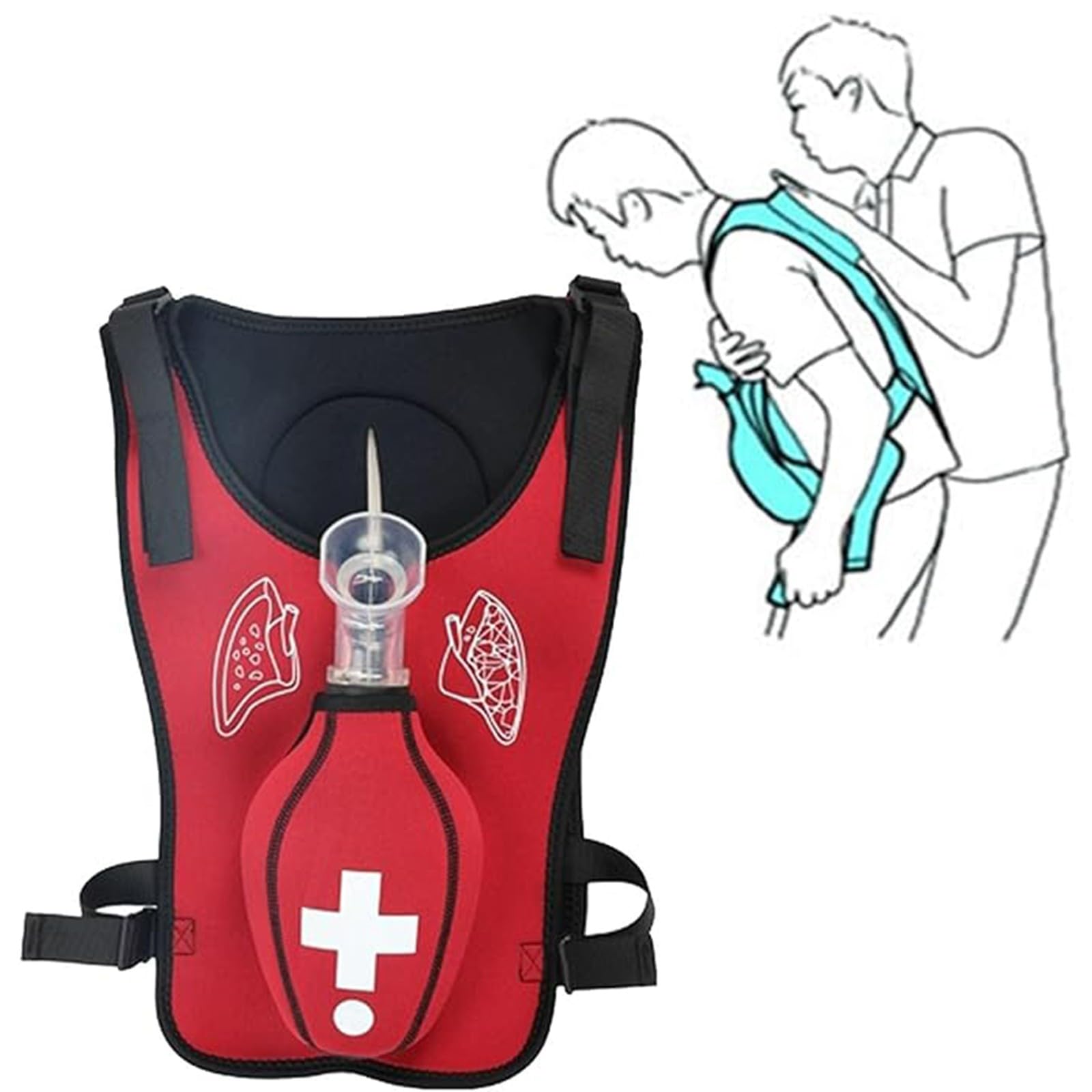 Gilet Formation À La RCP, Gilet De Formation Aux Premiers Secours Heimlich, Modèle Pour Pratique Des Premiers Secours Par Infirmières Et Étudiants Outils Pédagogiques Anti-Suffocation Adults