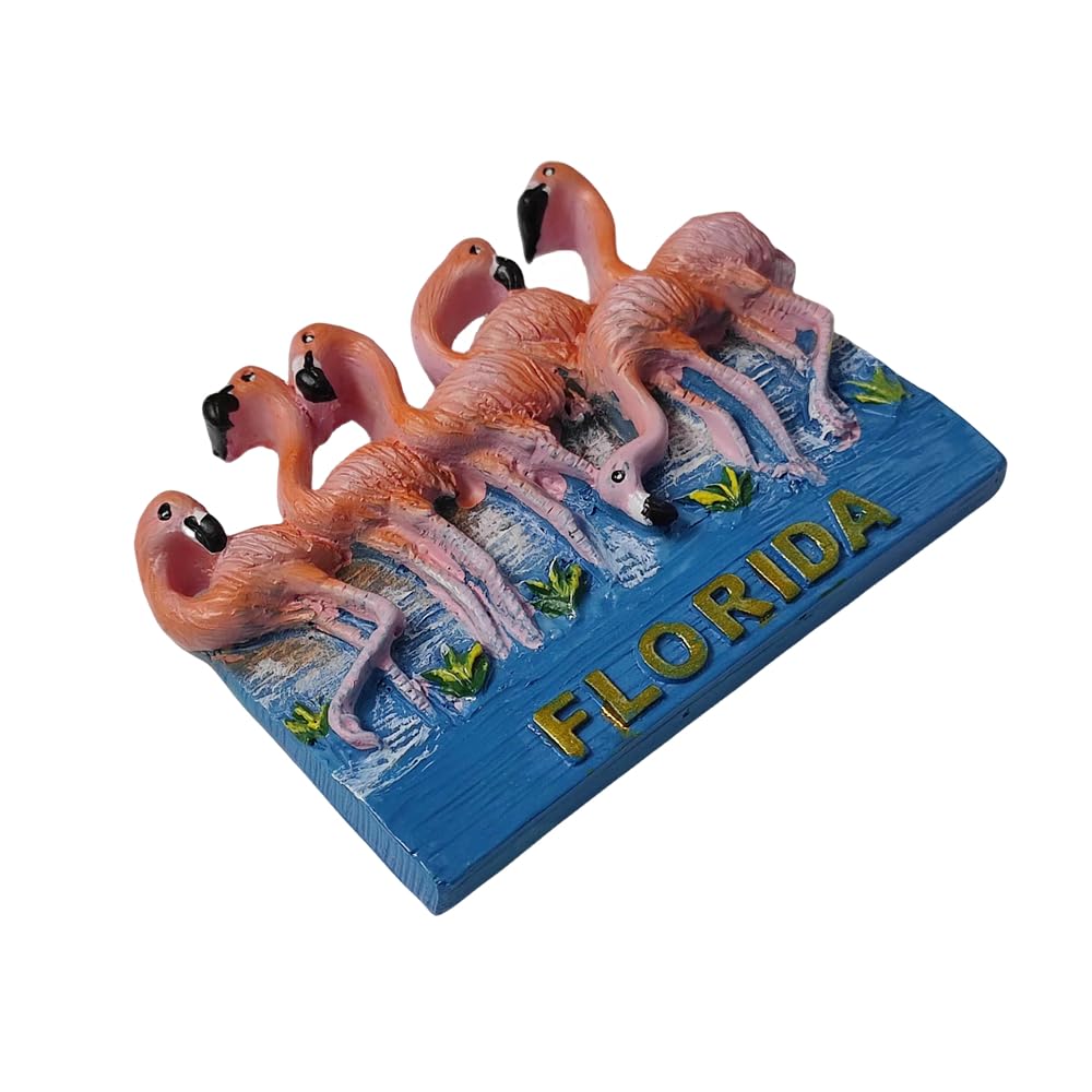 Flamingi z Florydy USA magnes na lodówkę podróż pamiątka lodówka dekoracja magnetyczna naklejka ręcznie malowana rzemiosło