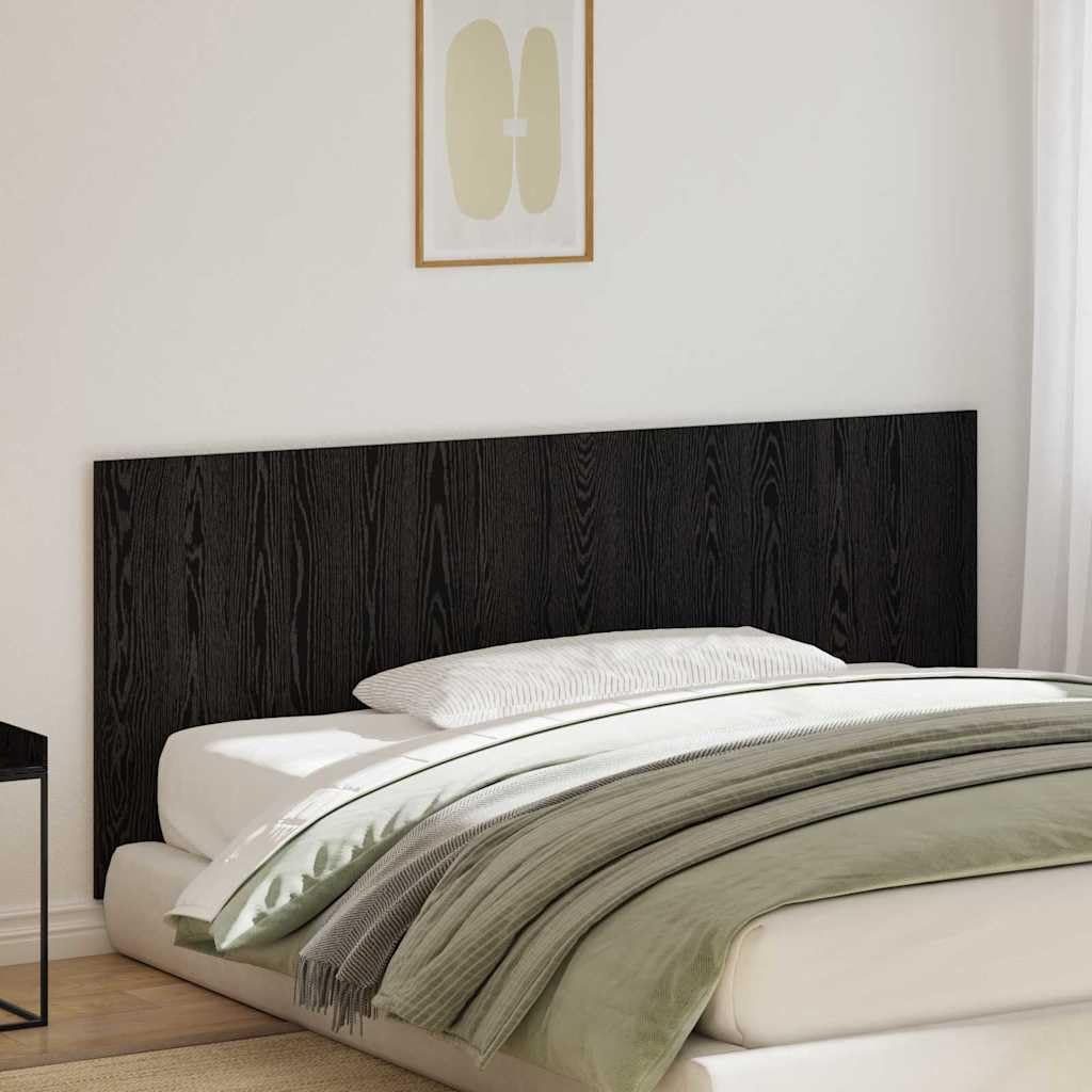 Cabecero de cama de color roble negro 160 x 1,5 x 80,5 cm cabecero de cama, cabecero de cama con respaldo para dormitorio -A