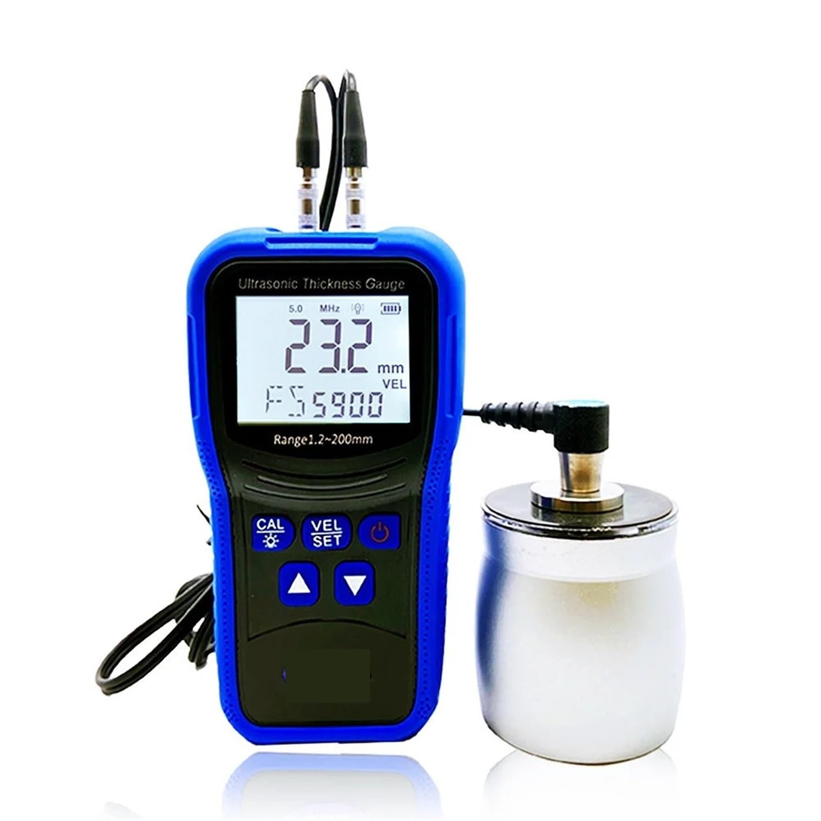 Thickness Gauge Handheld Digital Ultrasonic Thickness Tester Metal Alloy Plastic s Wall Pipe 1mm~200mm