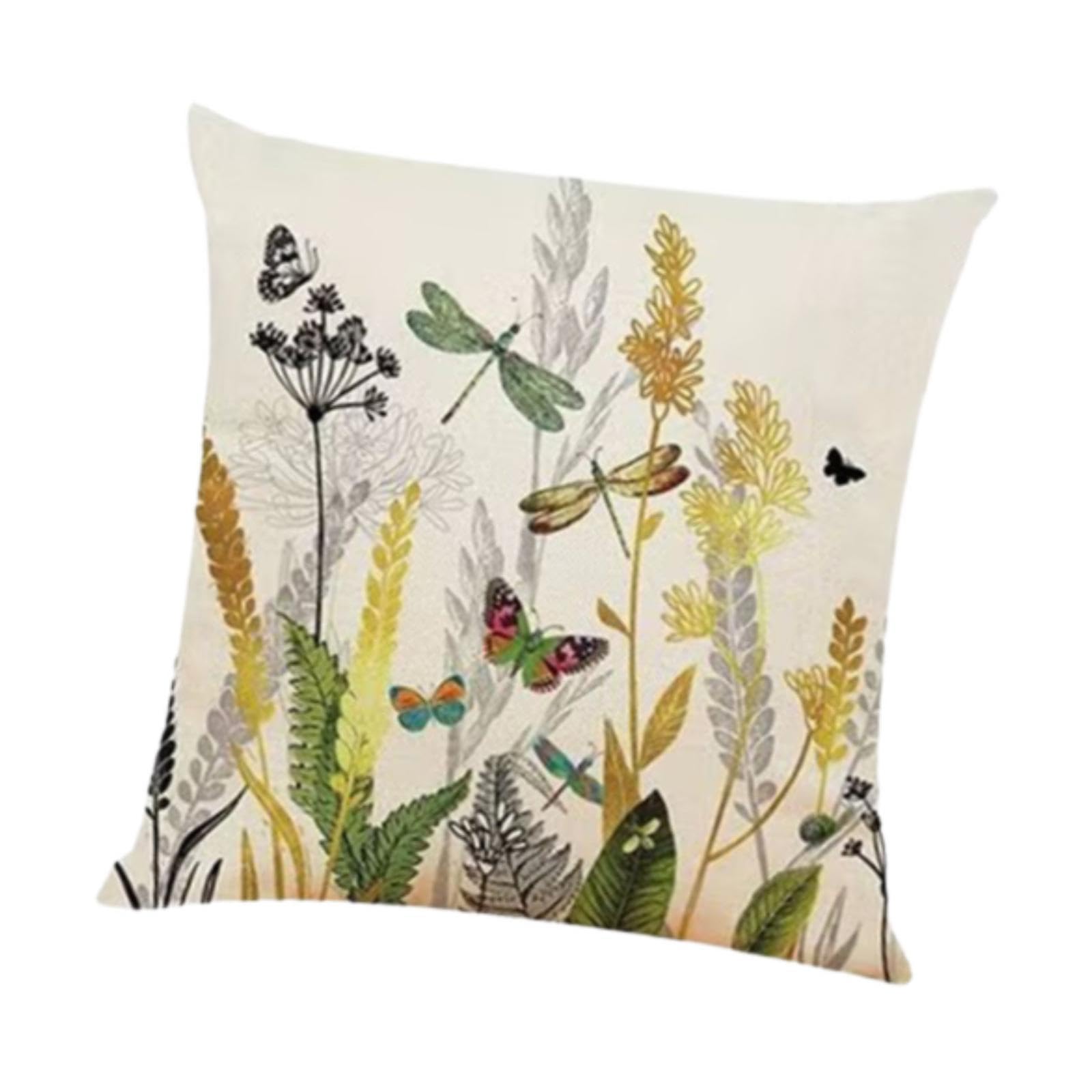 Enakshi Decorative Cushion Rustic Handcraft Linen Square Pillows for Office Home Sofa B-image-11