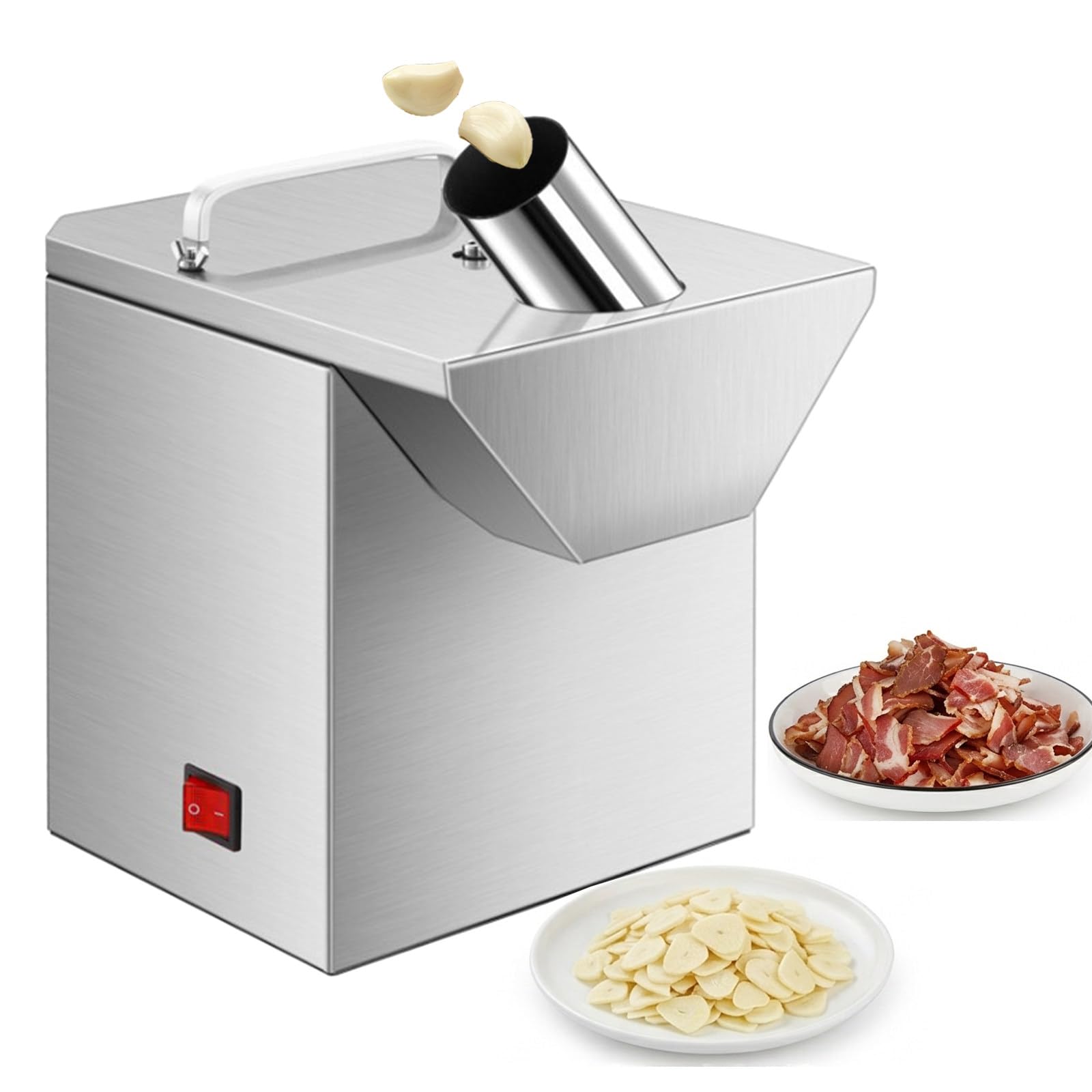 Trancheuse automatique à viande machine inox 100W pour légumes saucisses
