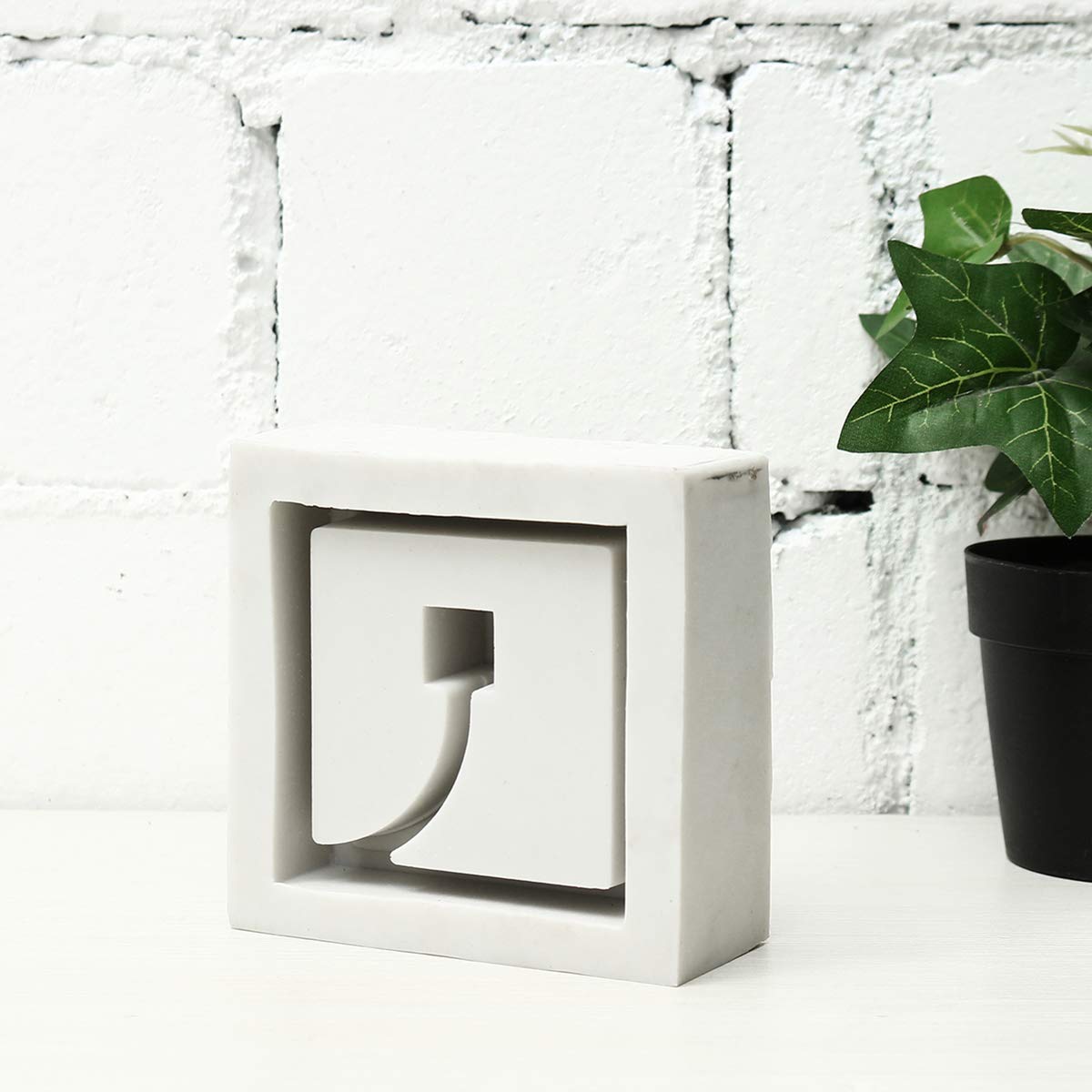 RanDal Silikonowa forma do kwiatów betonu 3D ręcznie wykonana roślina do poszukiwania DIY Candle Cement Memor
