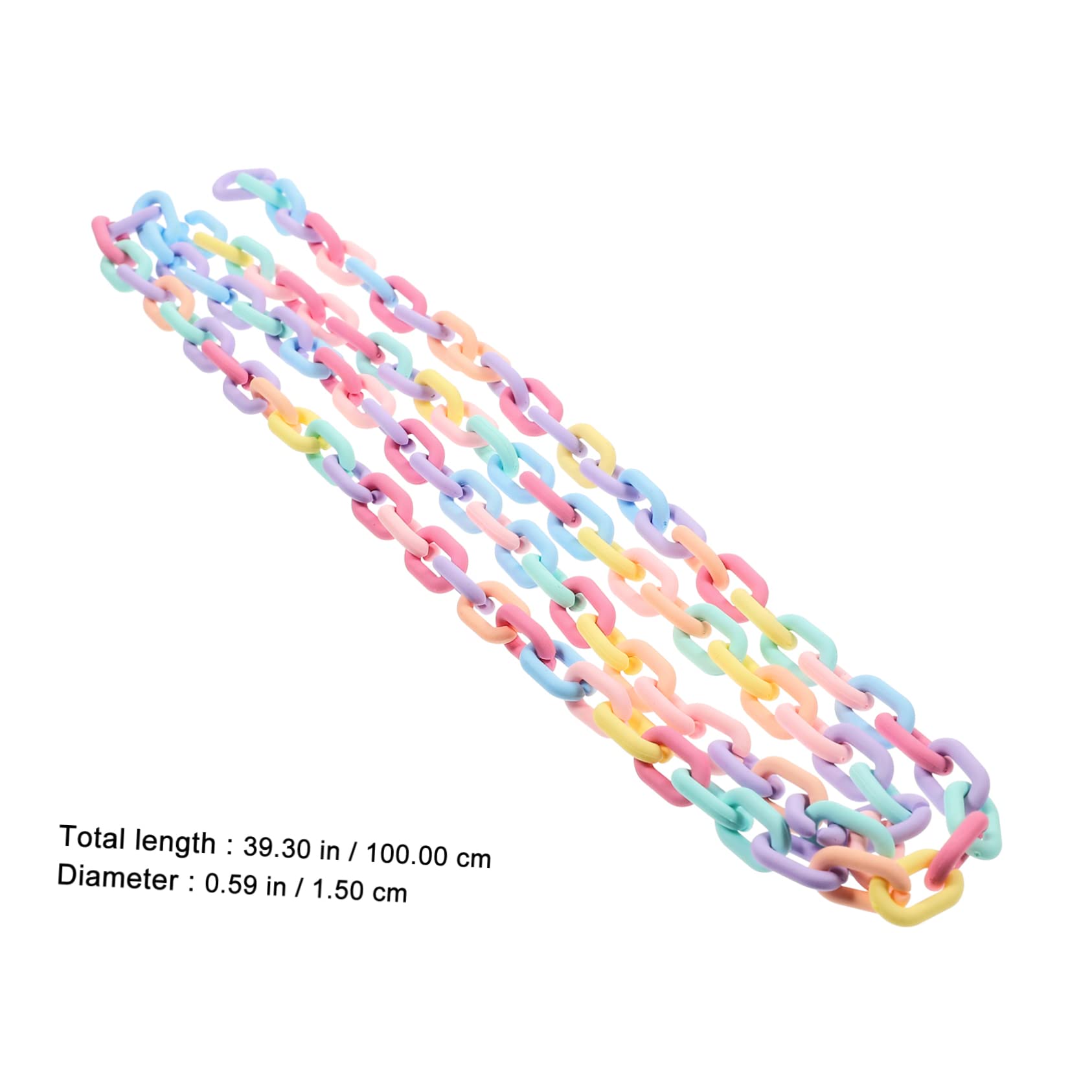 COHEALI 5pezzi Acrylic Chain Catena Decorativa Acrilico per Creazioni di Gioielli Flessibile e Resistente per Accessori Moda e Abbigliamento Variabili Facile da Usare per Progetti