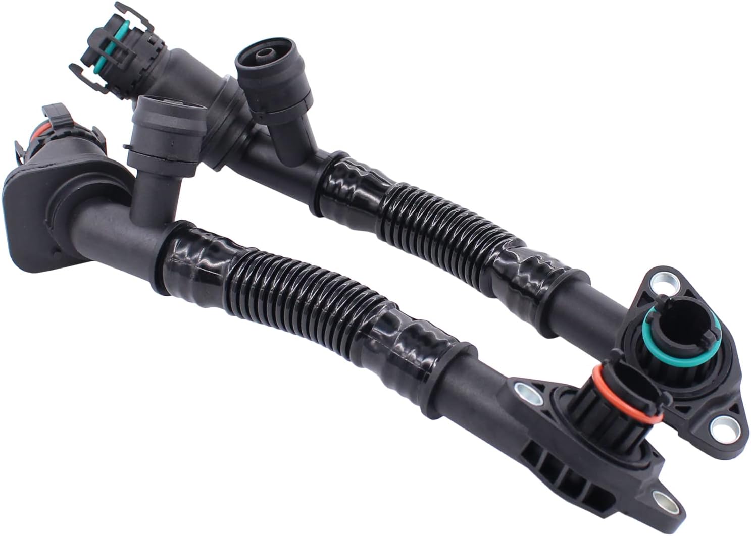 NewYall Left and Right Engine Crankcase Vent Breather Hose for BMW 550i/550i GT/650i/750i/750Li/Alpina B7/Alpina B7L xDrive 550i 550i GT 650i 750i 750Li Alpina B7/B7L X5 X6