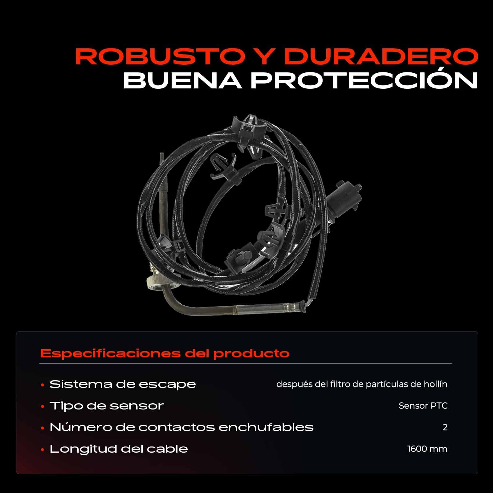 Frankberg Sensor de temperatura de gases de escape 2 Polos Compatible con Astra H Caravan A04 Zafira/Zafira Family B A05 Astra H Twintop A04 Astra H A04 Astra H Furgoneta/Touring L70 7451944,855412